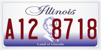 IL license plate A128718