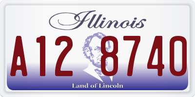 IL license plate A128740