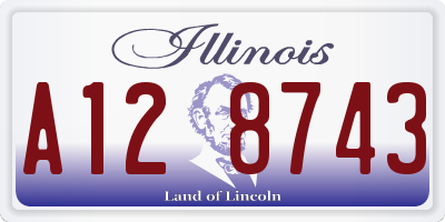 IL license plate A128743