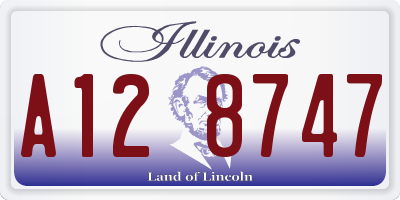 IL license plate A128747