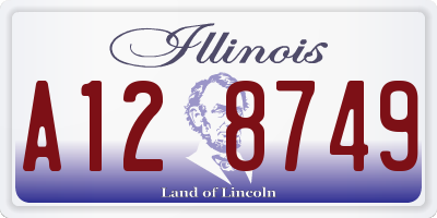 IL license plate A128749