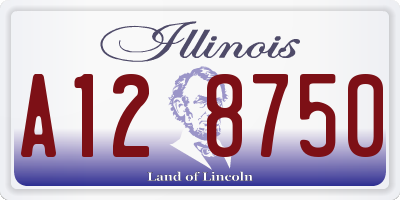 IL license plate A128750