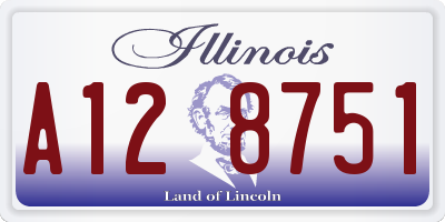 IL license plate A128751