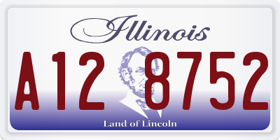 IL license plate A128752