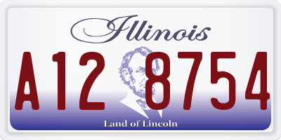IL license plate A128754