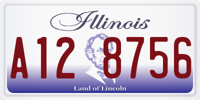 IL license plate A128756
