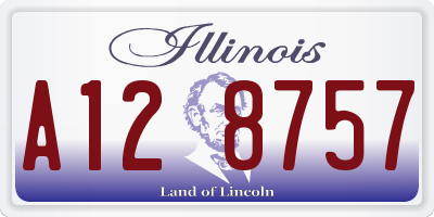 IL license plate A128757