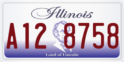 IL license plate A128758