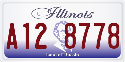 IL license plate A128778
