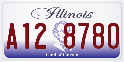 IL license plate A128780