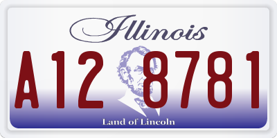 IL license plate A128781