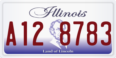 IL license plate A128783