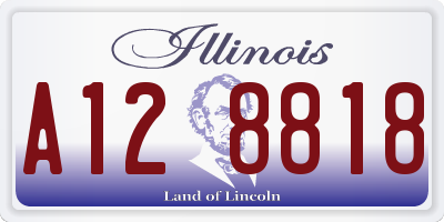 IL license plate A128818