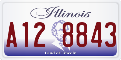 IL license plate A128843