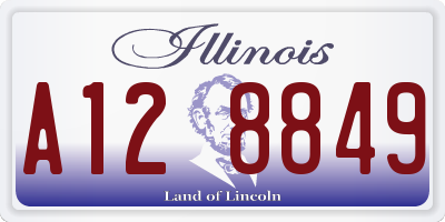 IL license plate A128849