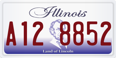 IL license plate A128852