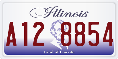 IL license plate A128854
