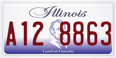 IL license plate A128863