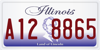 IL license plate A128865