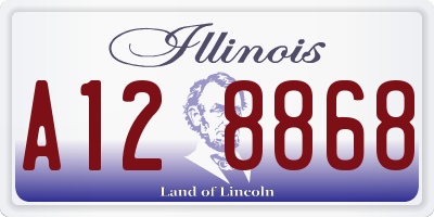 IL license plate A128868