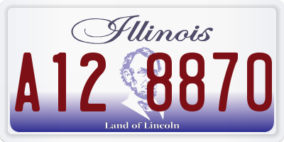 IL license plate A128870