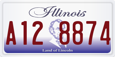 IL license plate A128874