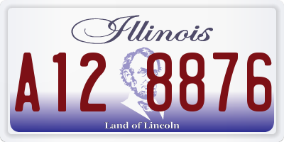 IL license plate A128876