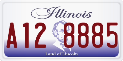 IL license plate A128885