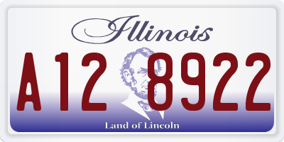 IL license plate A128922