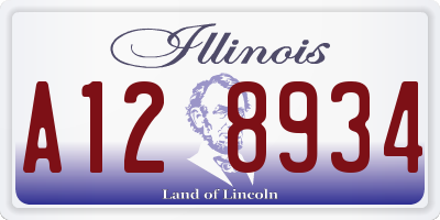 IL license plate A128934