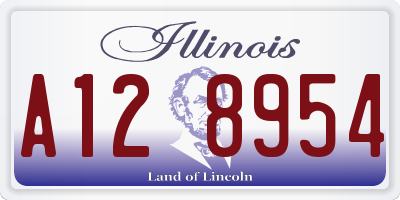 IL license plate A128954
