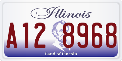 IL license plate A128968