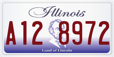 IL license plate A128972