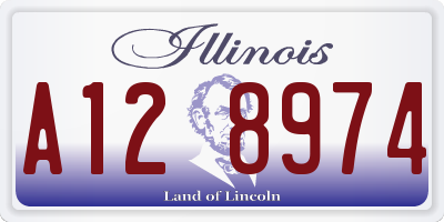 IL license plate A128974