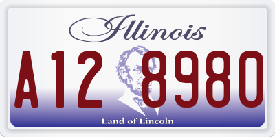 IL license plate A128980