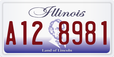 IL license plate A128981