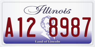 IL license plate A128987