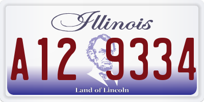 IL license plate A129334