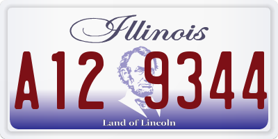 IL license plate A129344