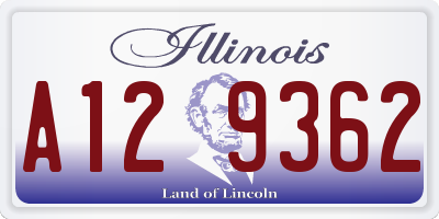 IL license plate A129362