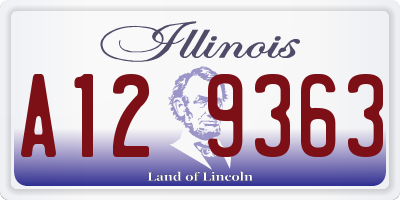 IL license plate A129363