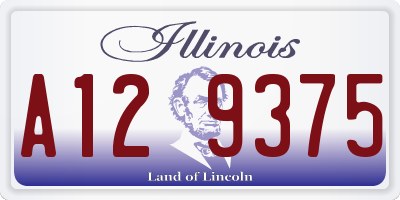IL license plate A129375