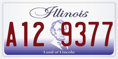 IL license plate A129377
