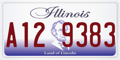 IL license plate A129383