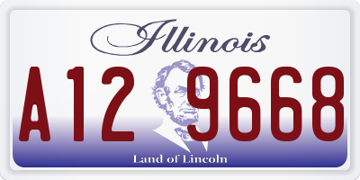 IL license plate A129668