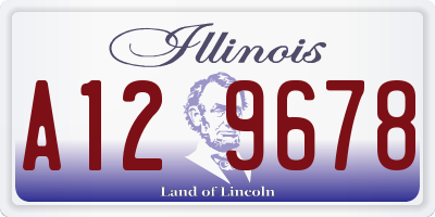 IL license plate A129678