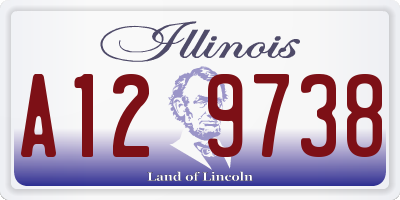 IL license plate A129738