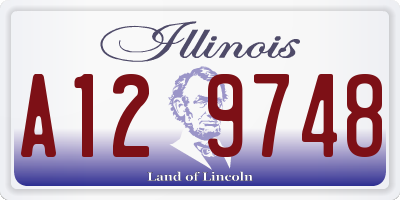 IL license plate A129748