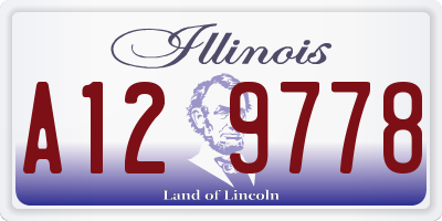 IL license plate A129778