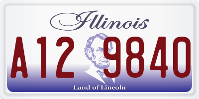 IL license plate A129840
